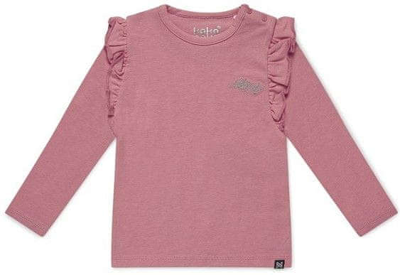 KokoNoko dievčenské tričko z bio bavlny XKB0203 ružová 86/92 